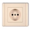 FLEXI Gniazdo pojedyncze bez uziemienia (przesłony torów prądowych) beżowy 1FGP-1p KARLIK