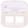 VALENA ALLURE Plakietka gniazda podwójnego 2xRJ11 lub 2xRJ45 lub RJ11/RJ45 z etykietą perłowy 755489