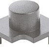 Push button, round actuating surface, pitch ≥ 15 mm, (L x W x H) 14.4 x 14.4 x 11.7 mm, gray, for single pushbutton, 827.100.031