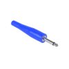 Wtyk Jack 6,3mm mono gumowy niebieski
