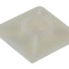 Mocowanie opaski kablowej samoprzylepne, 26.3mm x 26,3 mm, kolor: Naturalny, 100-szt., RS PRO