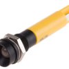 Lampka kontrolna do montażu panelowego 24V ac/dc, Żółta 8mm LED Końcówka lutownicza RS PRO