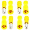 Zestaw 4 pary konektor rurkowy 4 męskie + 4 żeńskie żółty 10-12 AWG