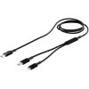 Smrter SMRTER_DUO_BK USB-C Y-cable USB-C Lightning 120cm Black with OTG Function