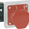Manuflex ZB0934 Gniazdo CEE zamontowane fabrycznie do okablowanych kanałów energetycznych, szer. X gł. X wys. = 76 x 76