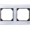 Merten M-Elegance Ramka podwójna metalowa platynowy srebrny MTN403260