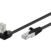 Kabel Patchcord CAT 5e F/UTP (1x90°) RJ45/RJ45 0,5m czarny
