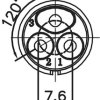 Lutronic 0252 03 Złącze okrągłe złącze męskie proste Łączna ilość styków: 3 1 szt.