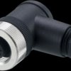 Jack, 1/2", 3 pole, screw connection, angled, E11795