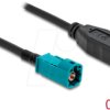 90702 HF cable, HSD Z plug to USB 2.0 Type A socket