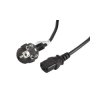 Kabel zasilający CEE7/7 - IEC320 C13 3m VDE czarny - Lanberg CA-C13C-11CC-0030-BK