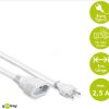 50509 Verlängerung Eurostecker, 5 m , weiß