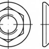 Nakrętki sześciokątne z kołnierzem M8 TOOLCRAFT TO-6866922 1000 szt.