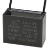 Kondensator rozruchowy do silnika 3µF 450VAC, CBB61, przewody 20 cm, 38 × 17 × 28 mm, EPERS