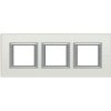 AXOLUTE Ramka 3 potrójna prostokątna pozioma 3X2 moduły srebrny HA4802M3HSAN LEGRAND