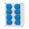 Rozdzielnica budowlana RB gniazda 8x230V IP44 R-240 F3.0140 F-ELEKTRO
