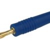 Wtyk bananowy; 2mm; 25.205.5; niebieski; 36mm; lutowany; 10A; 60V; mosiądz złocony; PVC; Amass; RoHS