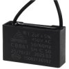 Kondensator rozruchowy do silnika 1.2uF 450VAC, przewody 20cm, 36x11x22mm
