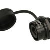 Gniazdo; RJ45; SA2412/SRJ45B; na panel; proste; czarny; skręcane; IP67; metal; Weipu; RoHS