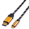 Kabel ROLINE GOLD USB 3.2 Gen 1, A-C, M/M, 1 m