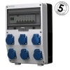 Rozdzielnica budowlana z licznikiem 1F Siemens pTD-S/FI 6x230V gniazda Mennekes Schuko Doktorvolt DV-4821-D