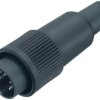 Plug, 2 pole, solder connection, bayonet locking, straight, 99 0601 02 02