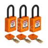 Kłódka LOTO SafeKey nylonowa, szekla 38 mm, pomarańczowa (3 szt.), 150222