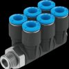 153241 Multiple distributor, with external thread R1/8, outlets: 6x 4 m