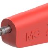 4 mm plug, screw connection, 1.0 mm², red, 64.1040-22