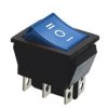 Przełącznik kołyskowy RS203-6C3B 16A 250V on-off-on niebieski podświetlany (KCD4)