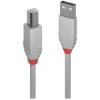 LINDY 36681 USB cable USB 2.0 USB-A to USB-B 0.50 m Grey