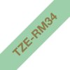Brother TZERM34 Brother TZE-RM34 label-making tape Gold on mint colour
