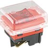 Rocker switch, red, 2 pole, On-Off, off switch, 16 (4) A/250 VAC, illuminated, unprinted, 8014-110.01