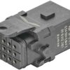 Socket contact insert, 1A, 12 pole, crimp connection, 09100123101