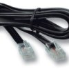 Telephone cable, RJ45 plug, straight to RJ45 plug, straight, 10 m, black, K2407SW.10