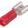 Konektor płaski żeński izolowany 6.3mm 0.8mm 0.5-1.5mm² - końcówka kablowa z tulejką miedzianą SGE