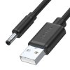 Kabel USB/Wtyk DC 3,5/1,35mm 1m UNITEK Y-C495BK zasilający