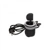 Gniazdo meblowe Ø6cm wpuszczane w blat z pokrywką. ładowarką USB i przewodem 1.8m. 1x2P+Z. 1xUSB. wersja schuko OR-AE-1373(GS)