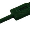 Miniature clamp test probe, green, max. 1 mm, L 35 mm, CAT O, pin 0.64 mm, 974201104