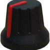 PSP 49009-R 49009-R Pokrętło ze wskaźnikiem czarny, czerwony (Ø x W) 18.8 mm x 15.24 mm 1 szt.