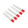 DIODA LED PROSTOKĄTNA 2x5 CZERWONA 20mcd 30st