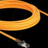 80415 LED patch cable, Cat.6a, S/FTP, USB Type-C, orange, 7.5m