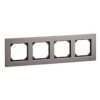 MERTEN M-Elegance Ramka metal 4 poczwórna szary metaliczny MTN403414 SCHNEIDER ELECTRIC
