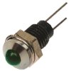 Lampka kontrolna do montażu panelowego 2.1V, zielona 6.1mm LED Chrom Wyprowadzenia Bulgin