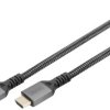 Digitus HDMI kabel Wtyczka HDMI-A 3 m czarny DB-330200-030-S 8K UHD, aluminiowa wtyczka, kanał powrotny audio, podwójne