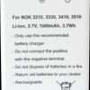 1000 mAh, Li-Ion for NOKIA 3310