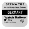 bateria srebrowa mini Varta 393 SR754W / G5