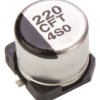 Aluminiowy kondensator elektrolityczny 220 μF 16V dc Montaż powierzchniowy Panasonic Lutowie 1000 EEEFT1C221AP
