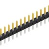 Pin header, 15 pole, pitch 2 mm, straight, black, SLY108115S