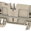 Through terminal block, push-in connection, 0.5-2.5 mm², 2 pole, 24 A, 8 kV, dark beige, 1989900000